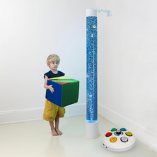 Color-Changing Bubble Tube Floor Lamp for Relaxation & Sensory Therapy