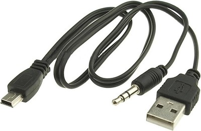 USB Type-B Charging Cord and 3.5mm Jack Plug Audio Cable (mini USB) | Be Used