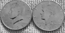 2- 2003 Kennedy half dollar coins 1P &1D