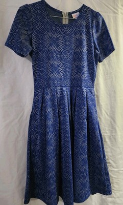 LuLaRoe Blue Amelia Dress Size Small 