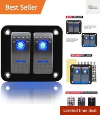 Customizable 2 Gang Rocker Switch Aluminum Panel - Ideal for Marine Use