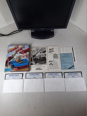 VTG Power Drift Activision 5.25'' Big Box IBM PC TANDY DOC Commodore WORKS!