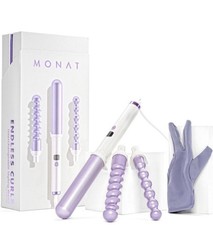 Monat Endless Curls Hair Styling curling iron Set w Interchangeable Wands New