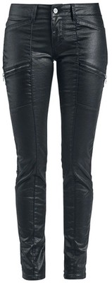 Black Premium by EMP Damen schwarze Hose in Leder-Optik