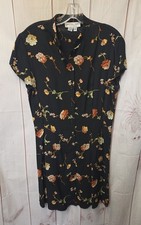 Christina James Women's Size 12 Black Floral Dress
