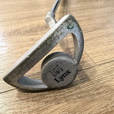 Vintage Lynx No 3 Silver Mallet Golf Putter With Black Grip, Very Small