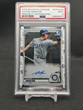 2020 Bowman Chrome #CPA-ASH Austin Shenton Prospect Autographs PSA 9 Mariners