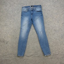 KUT FROM THE KLOTH Women's Blue Connie Ankle Skinny Jeans Size 6 Distressed