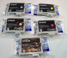 5 Genuine Epson 48 Ink T048 Style - T0481 T0483 T0484 T0485 T0486
