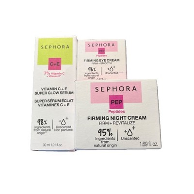 SEPHORA Firming skin care lot. Glow serum, night firming & eye firming NEW
