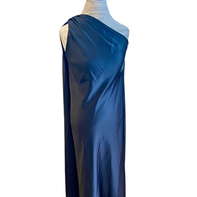renee c one shoulder scarf satin midi dress Renee C Women's One Shoulder Scarf Satin Midi Dress In Gold