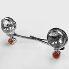 Chrome Motorcycle Driving Passing Spotlight Light Bar & Turn Signals Cruiser