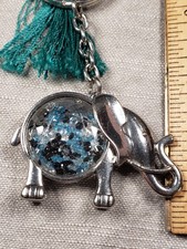 Elephant Turquoise Color Rhinestones Keychain Souvenir Key chain C78