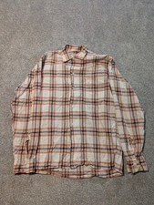 Vintage Pilgrim Shirt Mens Small Dan River Sears Loop Collar 1950s Plaid
