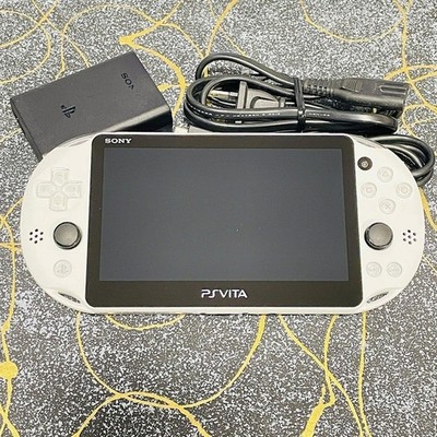 PS Vita PCH-2000 Glacier White Slim Console Very Good w/ Genuine