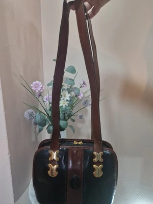 Vintage Ceancarel Two-Tone Leather Shoulder Bag - Image 1 of 4