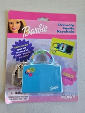 Barbie Mini Purse Compact Keychain VTG 2000 Basic Fun Mini Travel Stocking NEW 