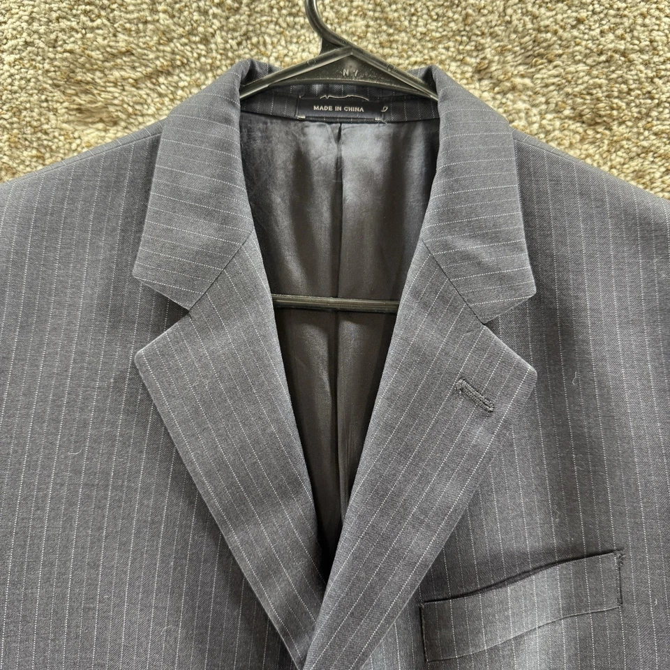 Ralph Ralph Lauren Blazer Mens 40 Blue Pin Stripes 3 Button Double RL Wool RRL - Image 2 of 4