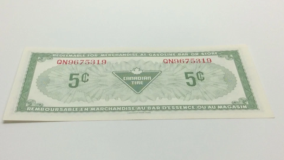1974 Canadian Tire 5 Cents Uncirculated Banknote CTC Gas Bar Cash Bonus D200 - Image 4 of 4