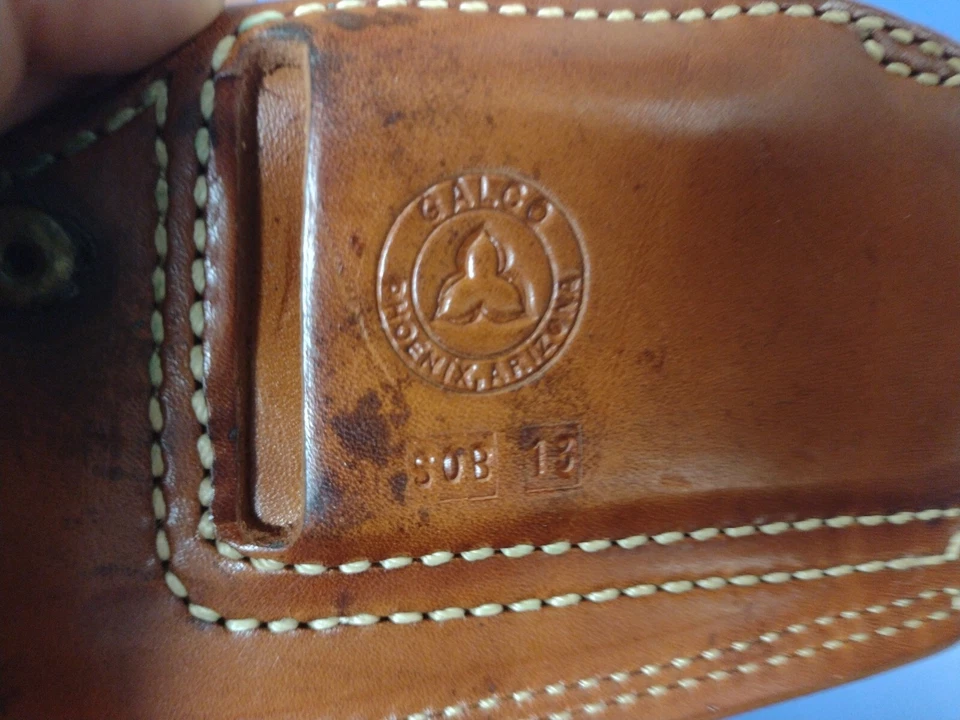 Vintage NEW Galco Glock 17 19 22 23 9mm Premium Small Of Back Leather Holster RH - Image 3 of 4