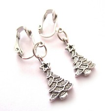 Ohrclips Clipse Ohrringe Weihnachtsbaum silberf Weihnachten Weihnachtsohrringe