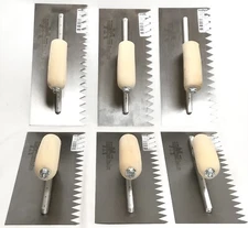 6 Marshalltown Finishing Trowels Notched MXS7 12132 12 X 5 - 305 X 127MM New