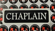 Chaplain Club Chaplain Motorcycle Helmet Sticker Biker Helmet Decal