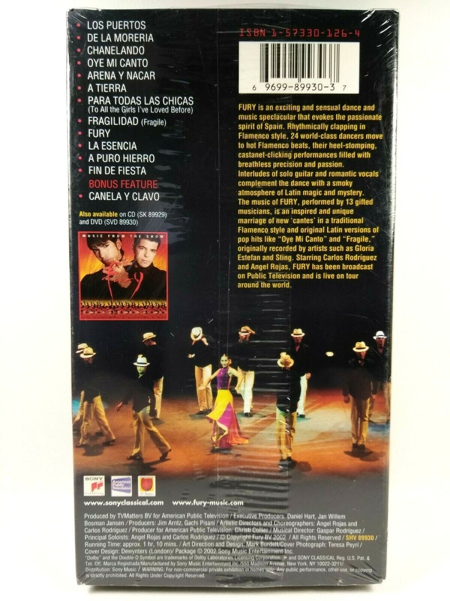 Fury Power Passion Flamenco (VHS, 2002) Carlos Rodriguez, Angel