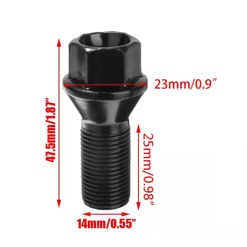 Set of 20 Wheel Lug Bolts Nuts 14 X1.25mm for F30 F35 F10 F25 X3 E7 36136781151 - Image 3 of 4
