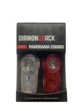 Bicycle Light Set White Front Red Rear Panorama Combo Diamondback LED Flash Bike