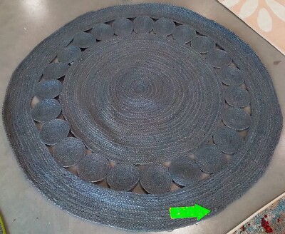 NAVY 5'-0'' x 5'-0'' Broken Thread Rug, Reduced Price 1172770398 NF364N-5R