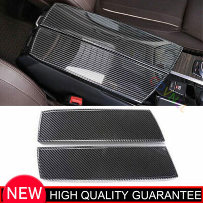 For BMW 5 Series G30 2018-2022 Carbon Fiber Armrest Box Cover Trim Decor Cover