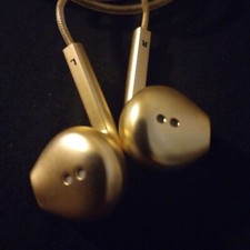 Happy Plugs HEADPHONES Earbud Plus w/MIC  REMOTE, Champagne Gold 7826