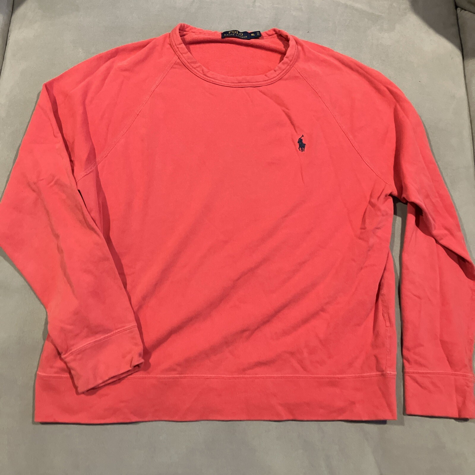 Polo Ralph Lauren Felpa girocollo pony rosso e blu BELLA DISSOLVENZA Uomo XL