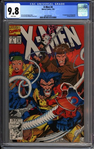 * X-MEN #4 CGC 9.8 1st Omega Red Jim Lee Art Byrne 1992 (3871057001) *