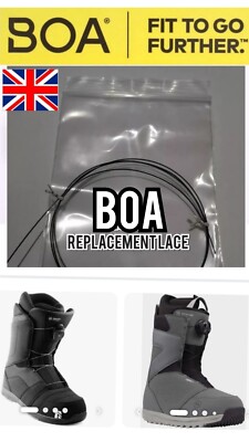Nidecker Boots BOA replacement Lace Wire Cord Black Silver Snowboard - All Types