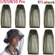 1-10 Anti-Mosquito Bug Bee Insect Head Net Hat Cap Sun Protection Fishing Hiking