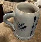Vintage German Stoneware Floral Blue Grey Mug Schilz 0.25 l Stamp — photo 2