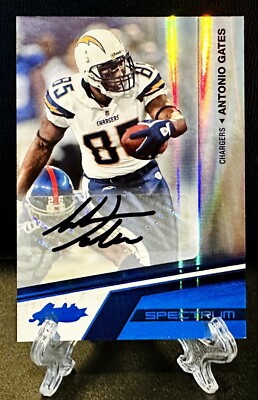 2010 Absolute ANTONIO GATES Auto #5/5 SSP RARE Blue Spectrum Legend Chargers