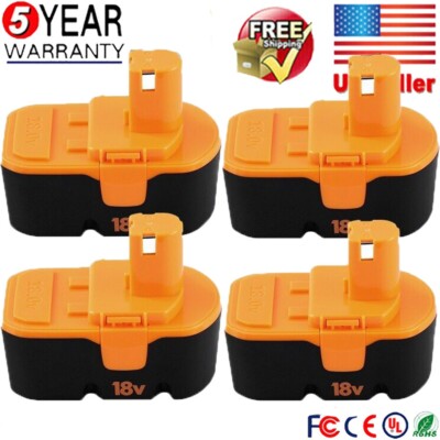1~4Pack For Ryobi 18V PLUS 4.8Ah 18 Volt Ni-Mh Battery P100 13022 ABP1801