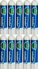 Pack of 10x Vicks Inhaler Allergy Cold Nasal Blocked Nose Relief Congestion FS