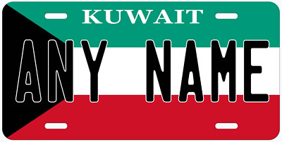 Kuwait Flag Any Name Personalized Novelty Car License Plate