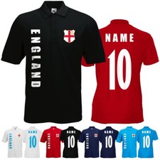 WM 2018 England Polo-Shirt Trikot Name Nummer