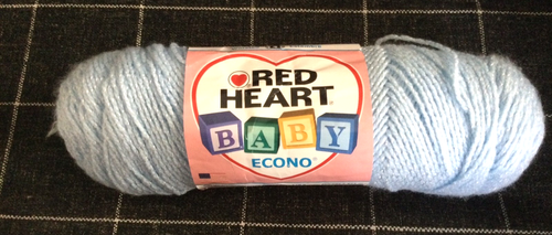 Full Skein (460 yds) Red Heart Baby Acrylic Blend Sparkle Yarn ~ Baby Blue