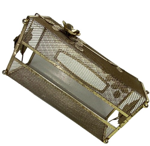 Gesichtstücher Box Halter Filigran Blumen Rose Draht Waschtisch Abdeckung MCM Metall Netz - Bild 8 von 11