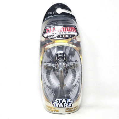 Titanium Firespray Interceptor Die Cast Micro Machines Galoob Hasbro Star Wars
