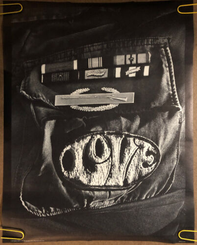 Original Vintage Poster Love Anti-war Peace pinup US soldier jacket patches army - Picture 1 of 8