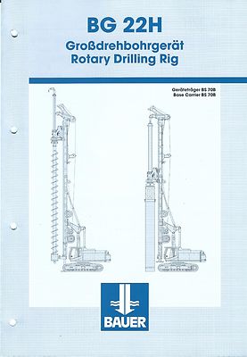 Equipment Brochure - Bauer - BG 22H  - Rotary Drilling Rig - c2002 (E3435) 
