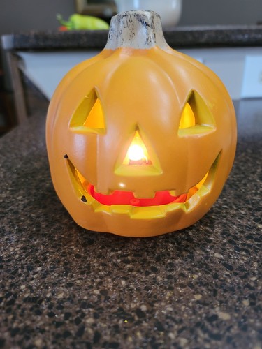 2 - Jack O Lantern Pumpkin Lights Battery THE PAPER MAGIC GROUP 1998 WORKS! 5" - Picture 3 of 7