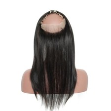 Silky Straight 12-24inch Brazilian 100 Human Hair 360 Lace Frontal Free Part